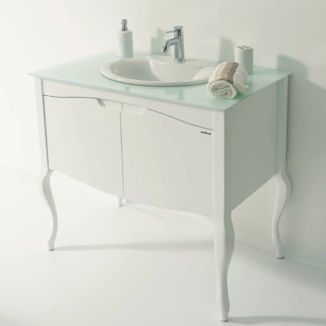 Pino Art Rustik 95 White sa umivaonikom Bela