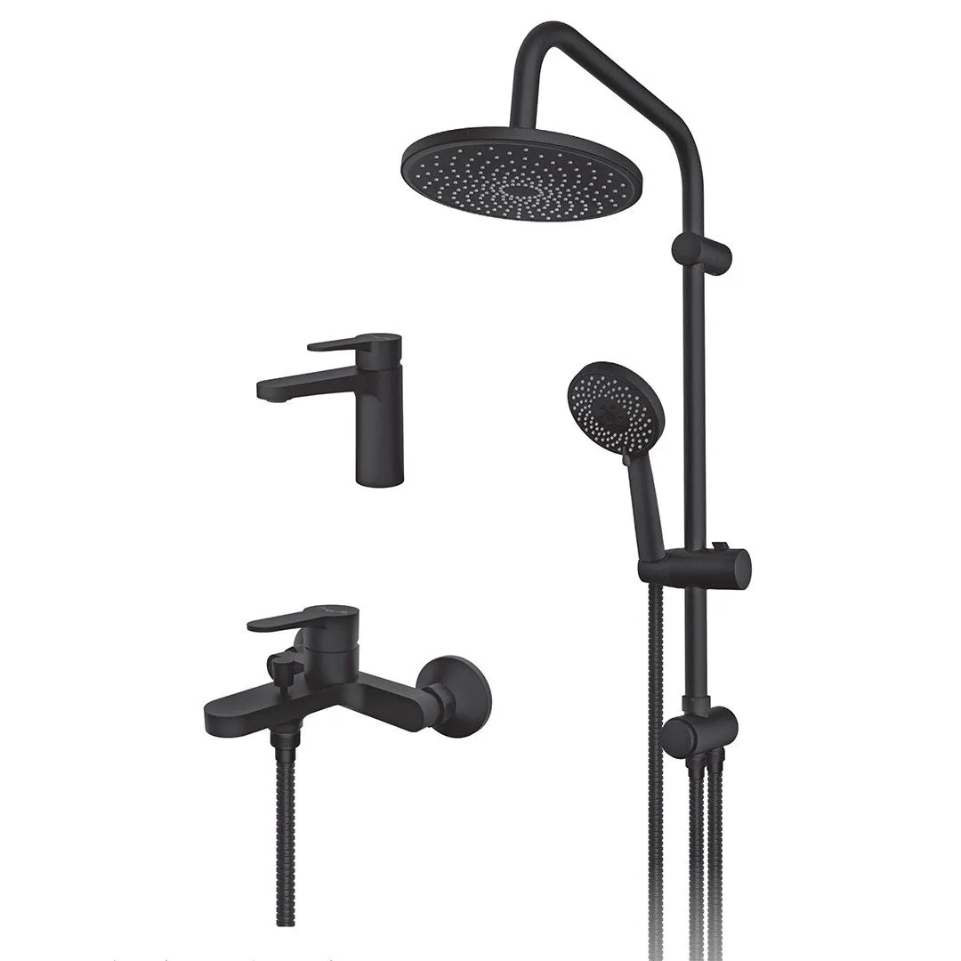 Rosan Blau set sa usponskim tušem B133530B Crna