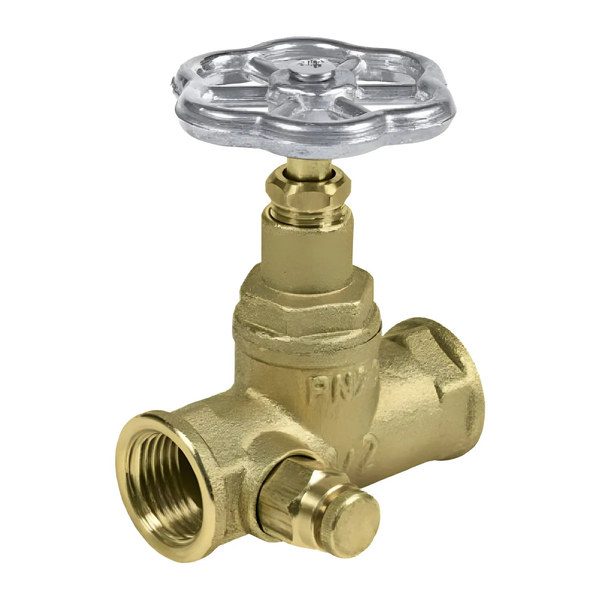 Rosan Propusni ventil sa ispustom 1/2" A13012 Hrom