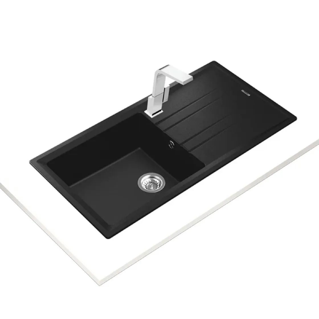 Teka STONE 60 L-TG 1B1D sudopera Crna 115330001
