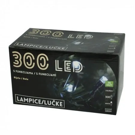 300L LED Lampica, bele, 8 funk ( 52-127000 )