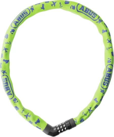 Abus brava steel-o-chain 4804c/75,lime symbols ( 87498 )