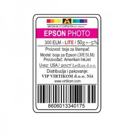 American Inkjet Epson SUBLIMACIONA LIGHT M 300ELM/1400/1430 WF/XP (30ESLM/Z)