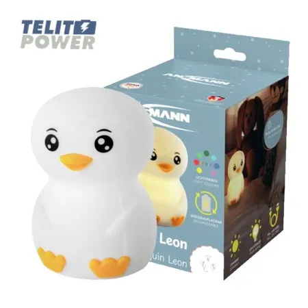 Ansmann (4813) penguin leon noćna lampa | led silikonska lampa za decu sa tajmerom
