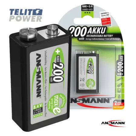 Ansmann NiMH 9V block / 6F22 200mAh maxE ( 4046 )