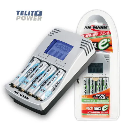 Ansmann NiMH / NiCd punjač baterija photocam IV sa 4AA NiMH baterije 2500mAh ( 3332 )