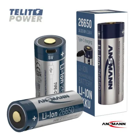 Ansmann punjiva Li-Ion 3.6V 5100mAh 26650 sa USB tip C ulazom za punjenje ( 4146 )