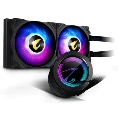 Aorus waterforce 240 with argb lighting display aio liquid cooler ( GP-AORUS WATERFORCE II 240 )