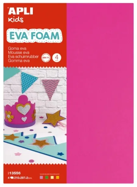 Apli Eva guma fluorescentne 4 boje, A4 ( 13556 )