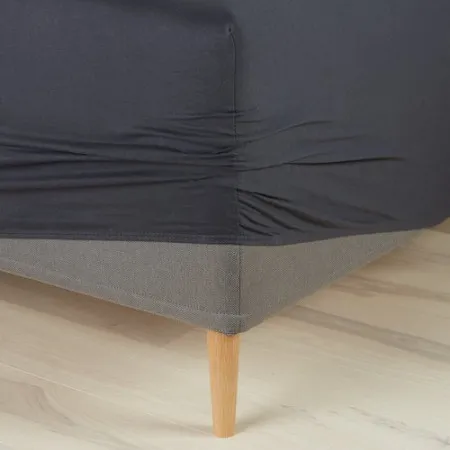 Čaršav žersej 90x200x35cm antr. siva