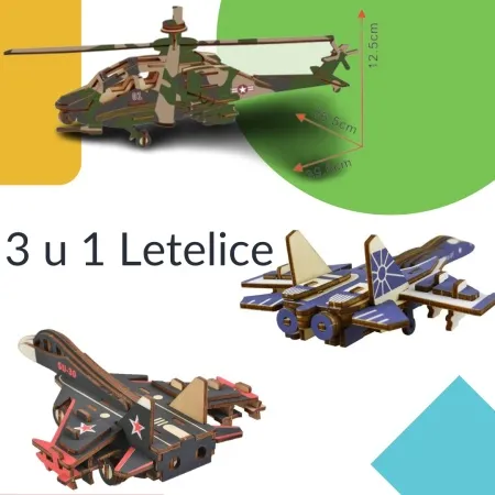 Čarolijashop 3 u 1 slagalice letelice ( 7745)
