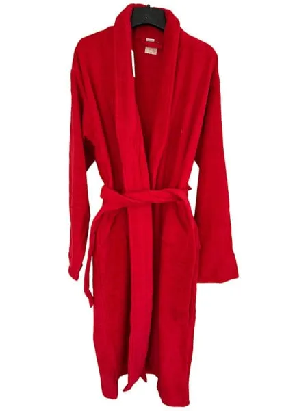 Bade Mantil Frotir Red XXL Dug rukav Kragna ( VLK000312-redkragna )
