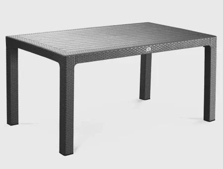 Bastenski sto ratan golf 75x125 crni ( 0000473 )