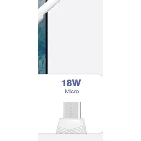 Bavin kabl 18W 1m type-A na Micro bela ( 90114 )