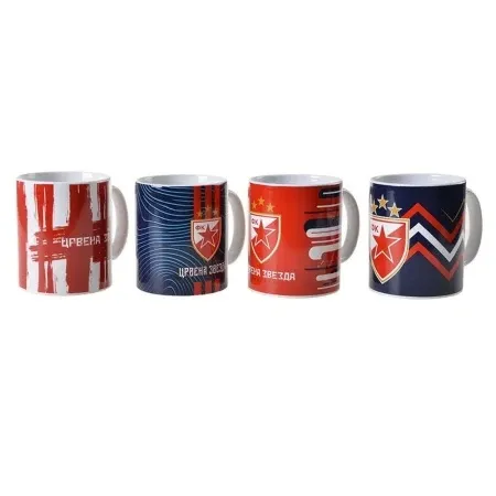 Best Buy lungy šolja keramička crvena zvezda 350ml miks ( 300800 )