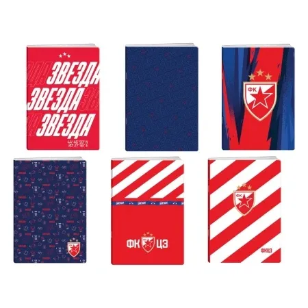 Best Buy premium sveska sa uv lakom crvena zvezda 50 lista - odaberite format a5 karo ( 300100 )