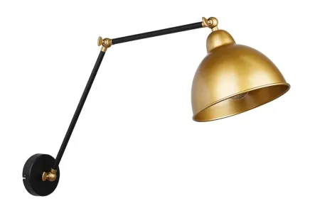Bipi Zidna Lampa sa Prekidačem Crno Zlatna 1x40W E14 ( 15150 )
