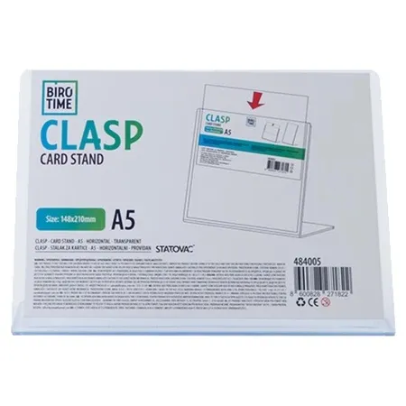 Biro Time clasp stalak za kartice a5 horizontalni providan ( 484005 )