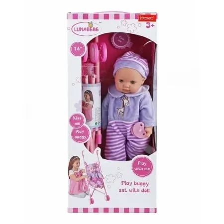 Boneca lutka set beba 40cm hx368-1 lunabebe ( 858012 )