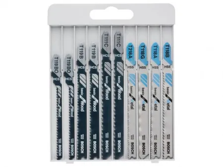 Bosch 10-delni set listova ubodne testere Basic for Metal and Wood Bosch 2607010630, T 119 BO (2x) T 119 B (2x) T 111 C (2x) T 218 A T