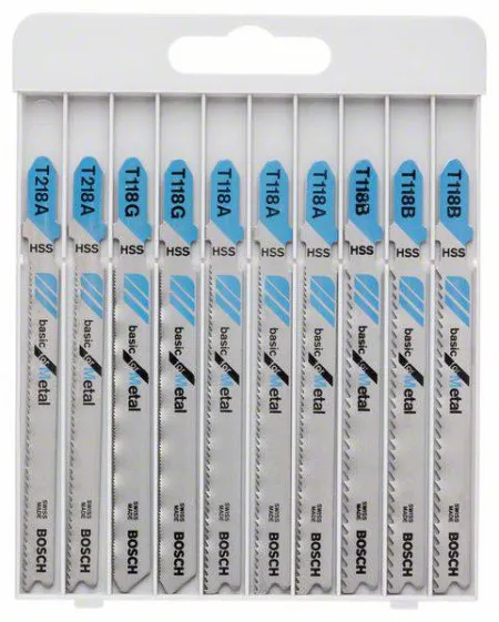 Bosch 10-delni set listova ubodne testere Basic for Metal Bosch 2607010631, T 218 A (2x) T 118 G (2x) T 118 A (3x) T 118 B (3x) ( 260701