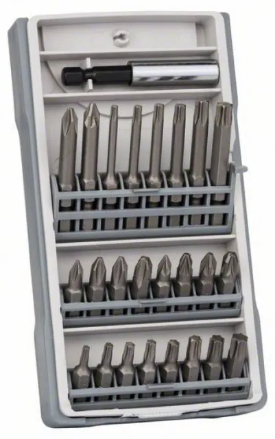 Bosch 25-delni komplet nastavaka za odvrtače PH1, PH2 (2 x 25 mm), PH3, PZ1, PZ2 (2 x 25 mm), PZ3, T10, T15, T20 (2 x 25 mm), T25, T27, T30