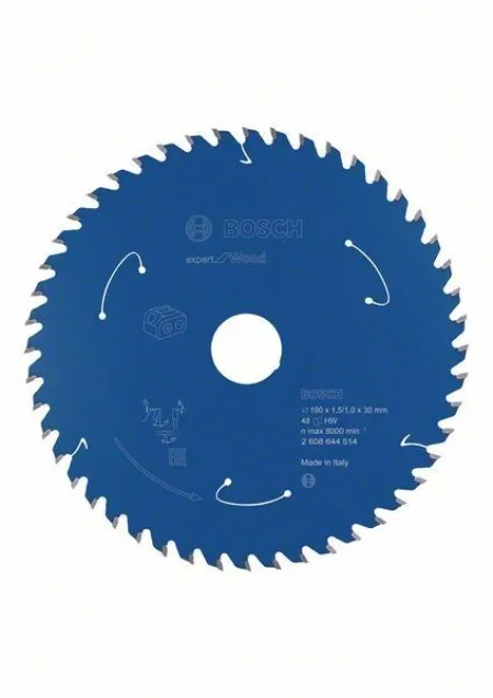 Bosch 2608644514 Expert for Wood list kružne testere za akumulatorske testere 190x1.5/1x30 T48 ( 2608644514 )