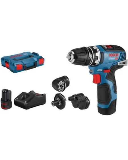 Bosch akumulatorska bušilica/odvrtač GSR 12V-35 FC + 4 Flexi Click nastavka 12V, 2x3,0 Ah ( 06019H3000 )