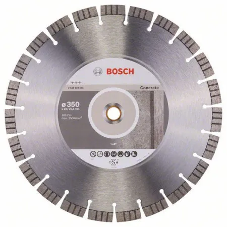 Bosch dijamantska rezna ploča best for concrete 350 x 20,00+25,40 x 3,2 x 15 mm ( 2608602658 )