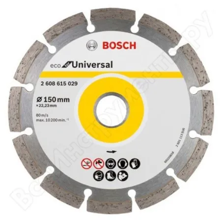 Bosch dijamantska rezna ploča eco for universal 150x22.23x2.1x7 ( 2608615029 )