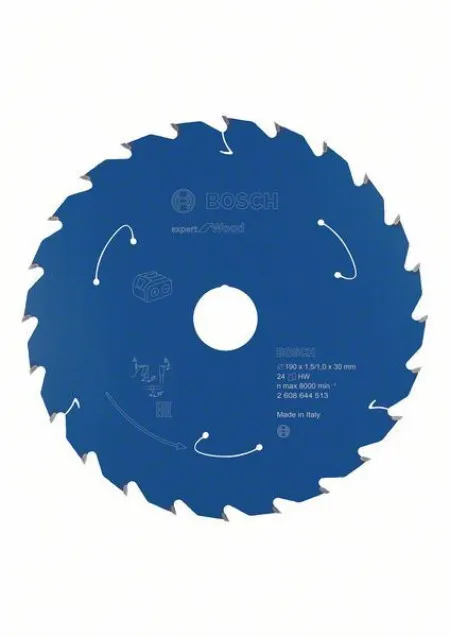 Bosch expert for wood list kružne testere za akumulatorske testere 190x1.5/1x30 T24 ( 2608644513 )