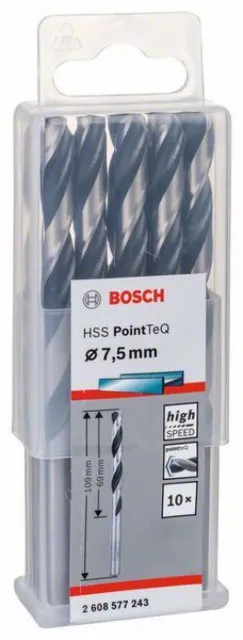 Bosch HSS spiralna burgija PointTeQ 7,5 mm ( 2608577243 )