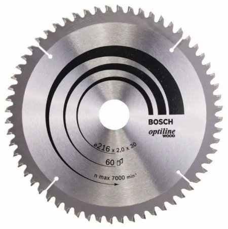 Bosch list kružne testere optiline wood 216 x 30 x 2,0 mm, 60 ( 2608640433 )