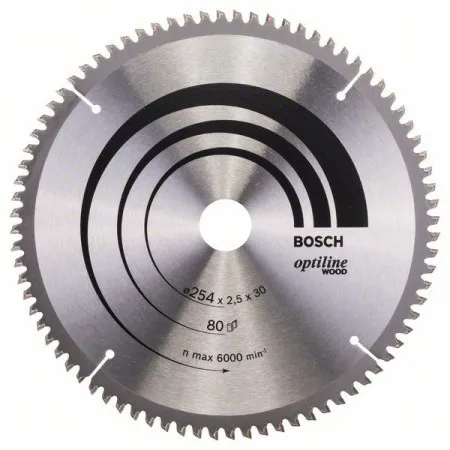 Bosch list kružne testere optiline wood 254 x 30 x 2,5 mm, 80 ( 2608640437 )