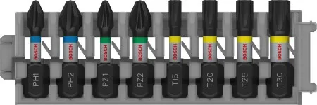 Bosch PRO Impact mešani set PH1, PH2, PZ1, PZ2, T15, T20, T25, T30, 25 mm 8/1 ( 2608521U61 )