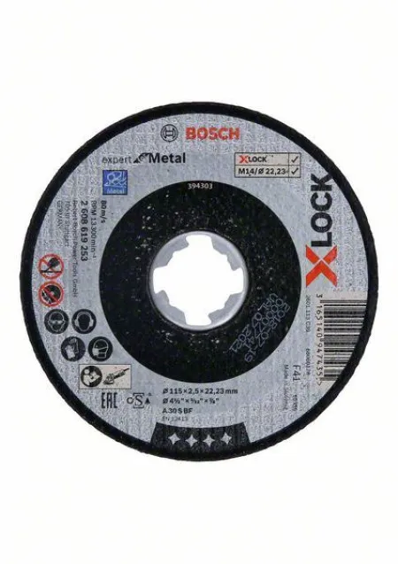 Bosch X-Lock expert for metal 115x2,5x22,23 za ravno sečenje A 30 S BF, 115 mm, 2,5 mm ( 2608619253 )