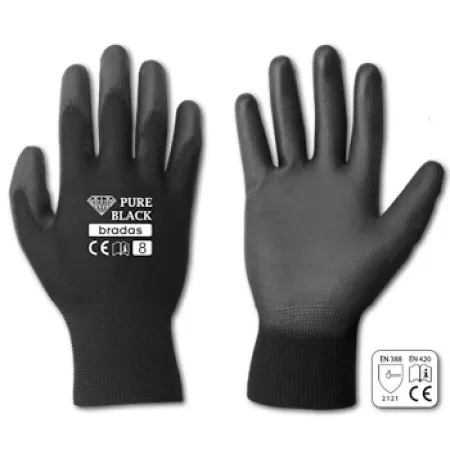 Bradas rwpbc8 rukavice pure black ( 4907 )