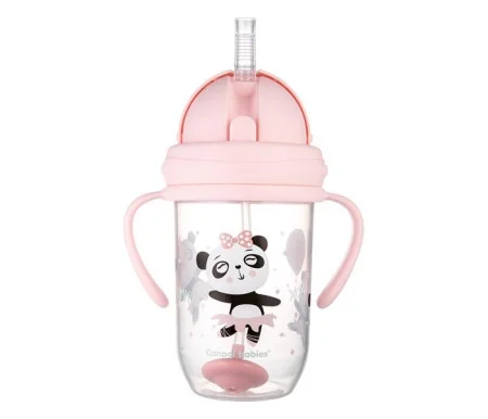 Canpol babies non-spill sportska solja sa slamcicom (teg) 270ml 56/606 exotic pink ( 56/606_pin )