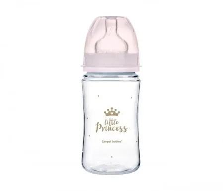 Canpol baby flasica 240ml siroki vrat, pp - royal baby 35/234 pink ( 35/234_pin )