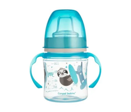 Canpol baby trening solja "exotic animals" - 120ml - blue ( 35/207_blu )