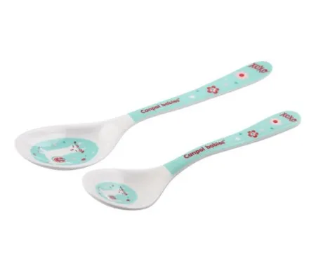 Canpol set kasika (2kom) 4/530 melamine - exotic animals turquoise ( 4/530_tur )