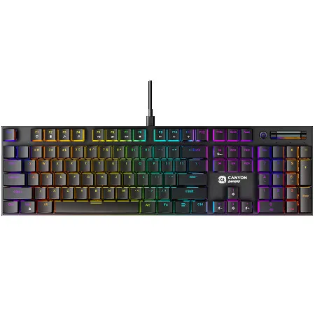 Canyon cometstrike GK-55, 104keys mechanical keyboard GTMX red switch black ( CND-SKB55-US )
