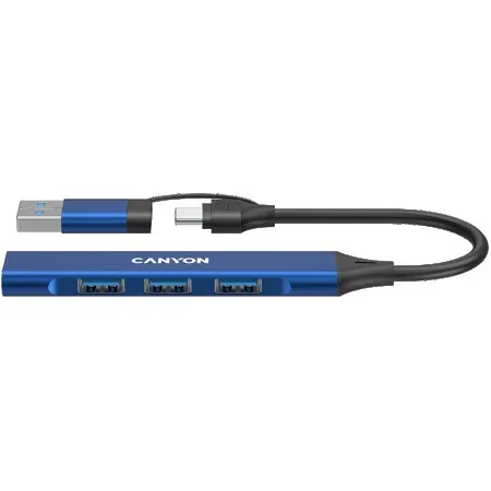 Canyon hub DS-02 4in1 USB-A/C Blue ( CNS-TDS02BL )
