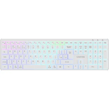 Canyon keyboard HKB-W11 UK/US RGB Wireless White ( CNS-HBTK11W )