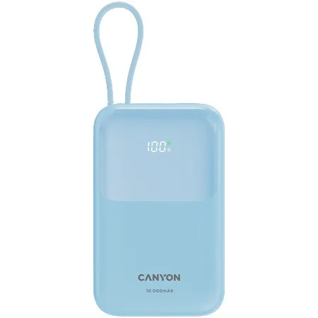 Canyon power bank OnPower 101 built-in cable 10000 mAh PD22.5W Blue ( CNS-CPB101BL )