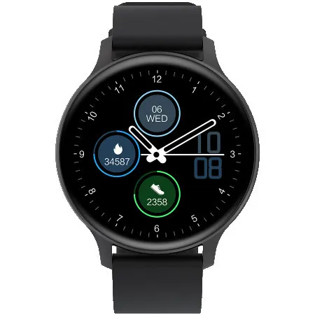 Canyon smartwatch, realtek 8762CK, 1.28"TFT 240x240px RAM : 160KB, Lithium-ion polymer battery, 3.7V 190mAh Include, Black Zinc alloy mid