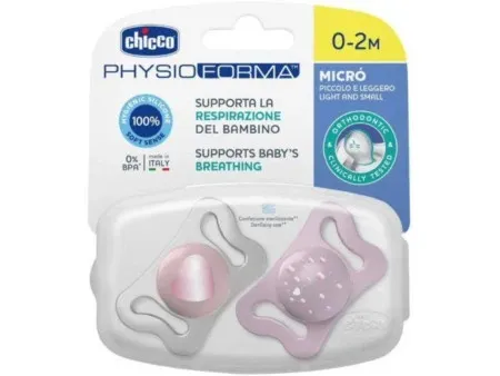 Chicco laža micro silikon 0-2m roze 2kom ( A075991 )