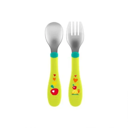 Chicco metalne kašika i viljuška, 18m+ ( A049980 )