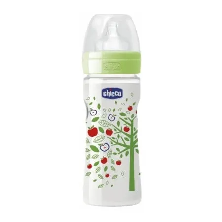 Chicco wb plastična flašica 330ml,silikon,zelena ( A073733 )