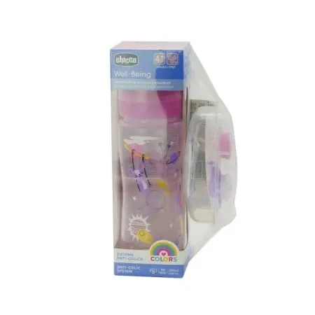 Chicco wb pp flašica 330ml roze+chicco light laža ( A075277 )